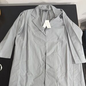 Eileen Fisher Light Gray Trench Coat
